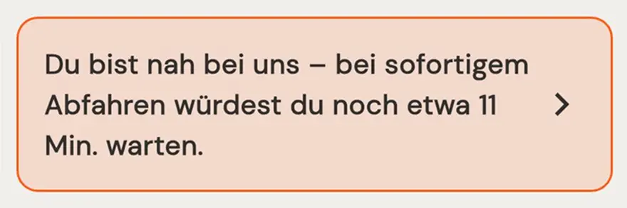 Oranges Banner: Du bist nah bei uns
