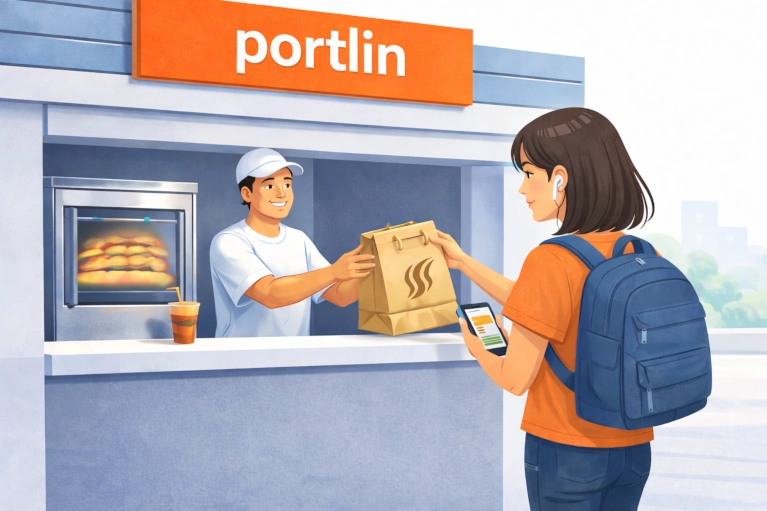 Step 3 - Illustration of a person picking up its order
